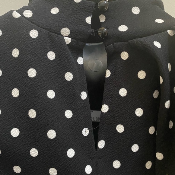 ASHLEY STEWART PLIS SIZE (18/20W) POLKA DOT PEPLUM TOP - Picture 3 of 5